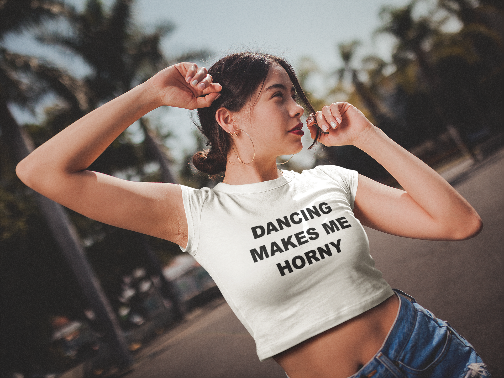 DANCING MAKES ME HORNY CROP TOP - Horny T-Shirts