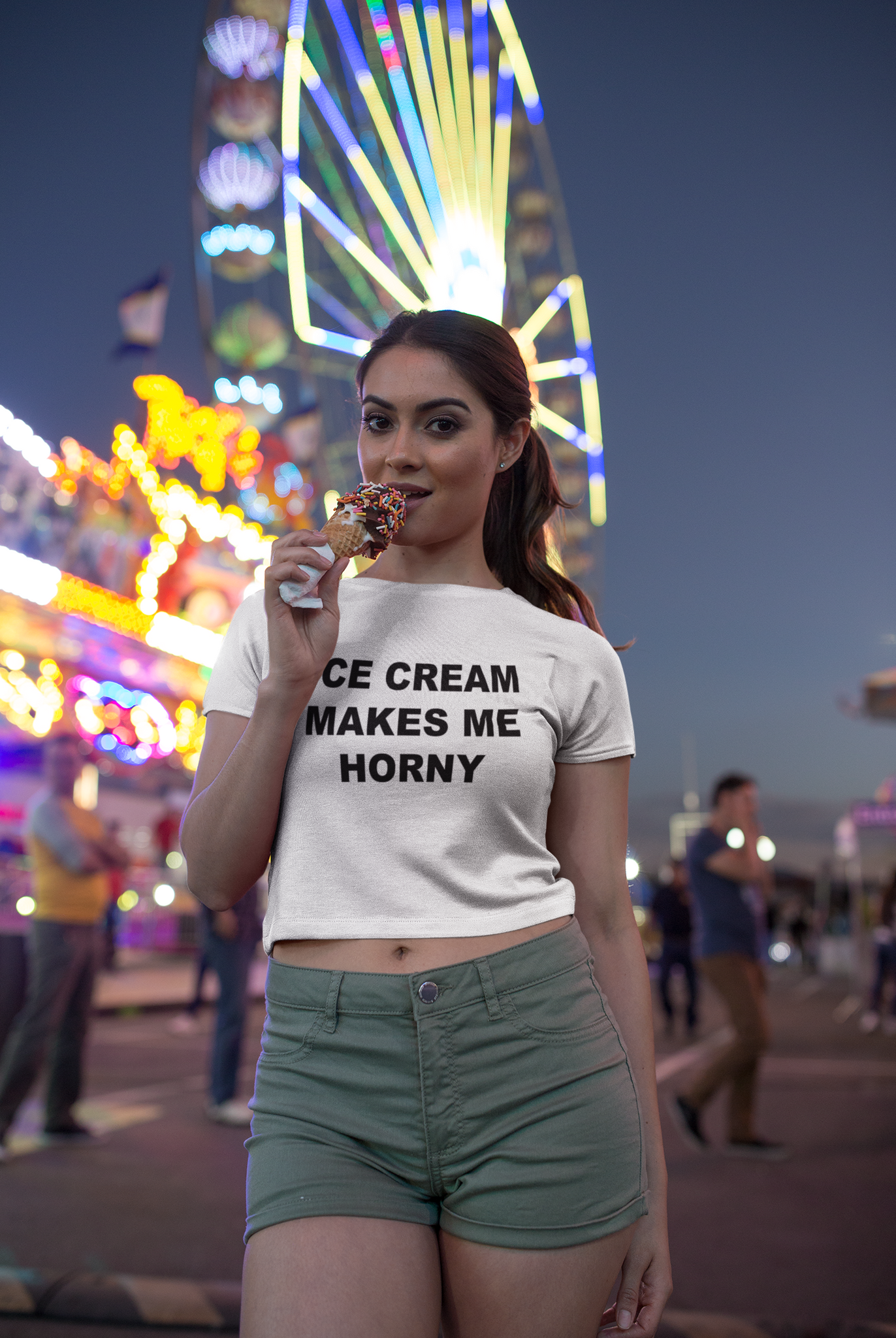 ICE CREAM MAKES ME HORNY - Horny T-Shirts