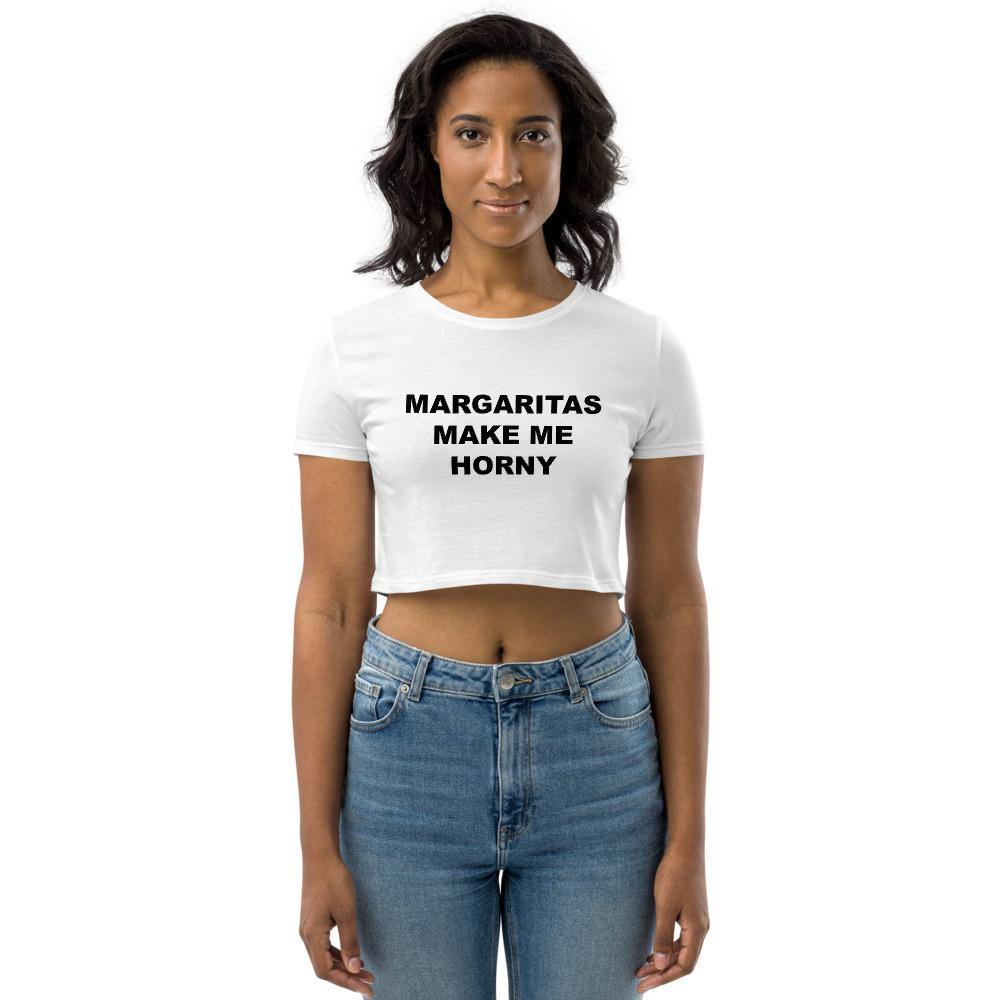 MARGARITAS MAKE ME HORNY CROP TOP - Horny T-Shirts