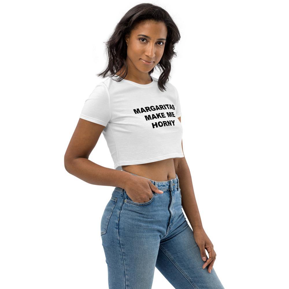 MARGARITAS MAKE ME HORNY CROP TOP - Horny T-Shirts