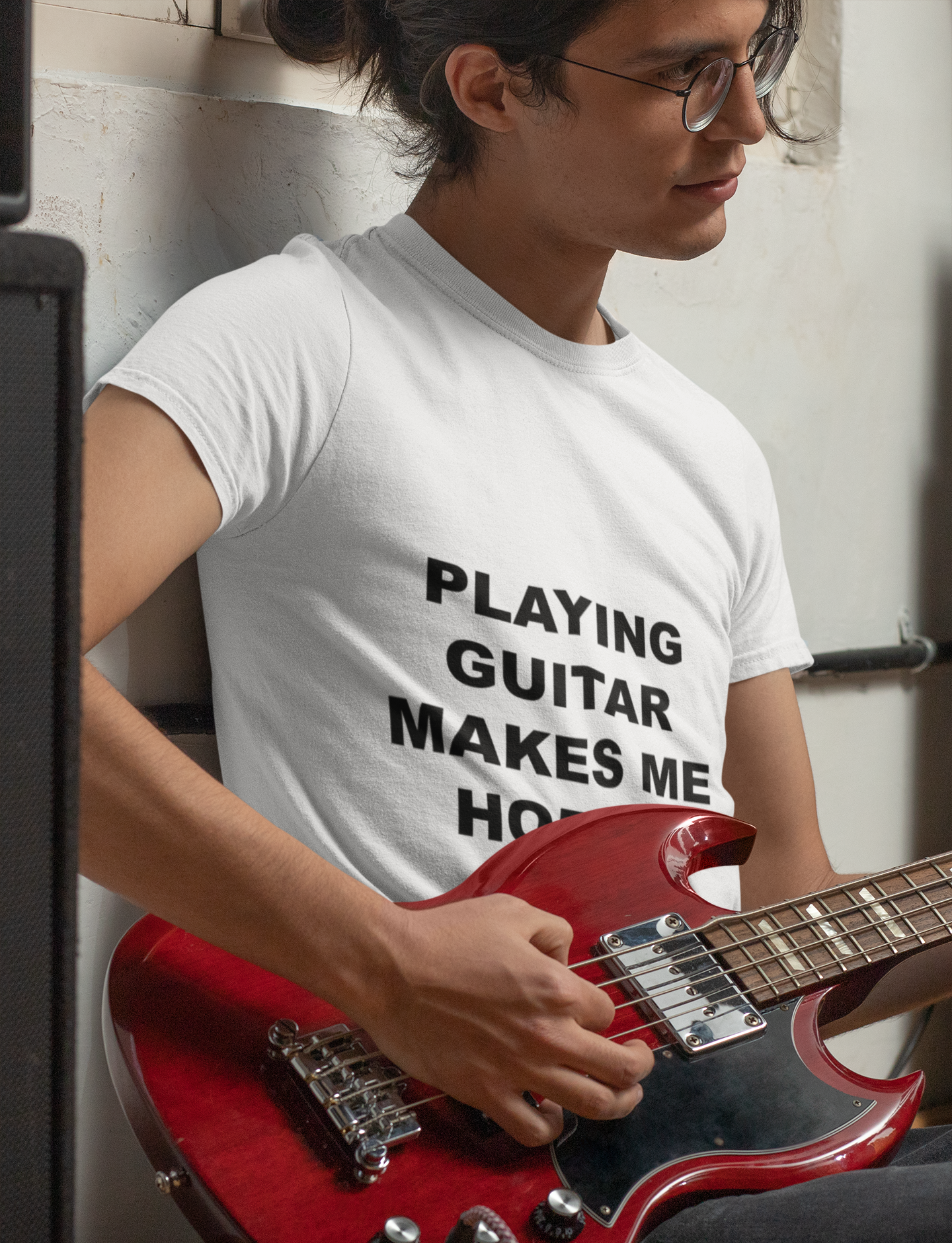 PLAYING GUITAR MAKES ME HORNY - Horny T-Shirts