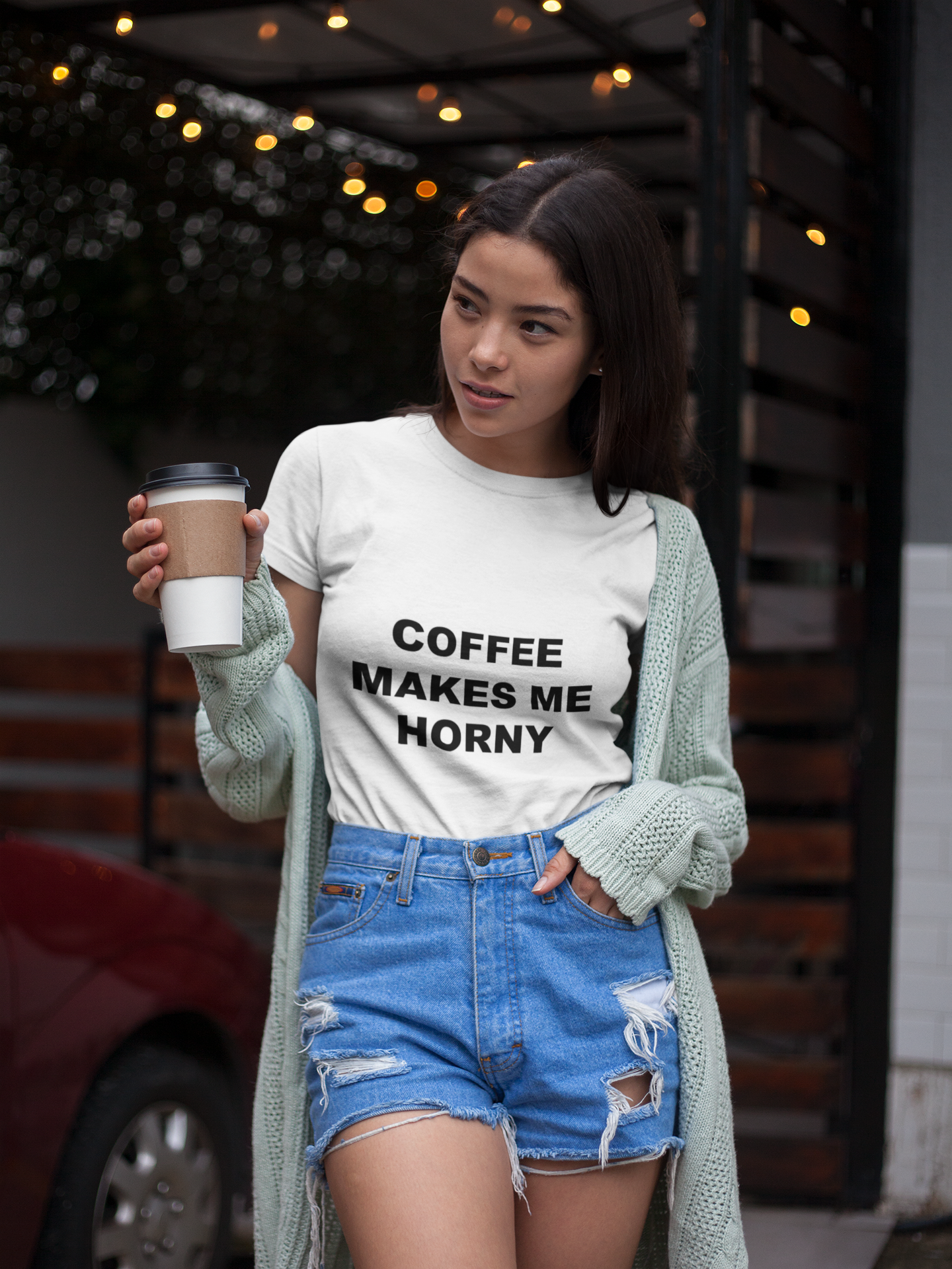 COFFEE MAKES ME HORNY - Horny T-Shirts